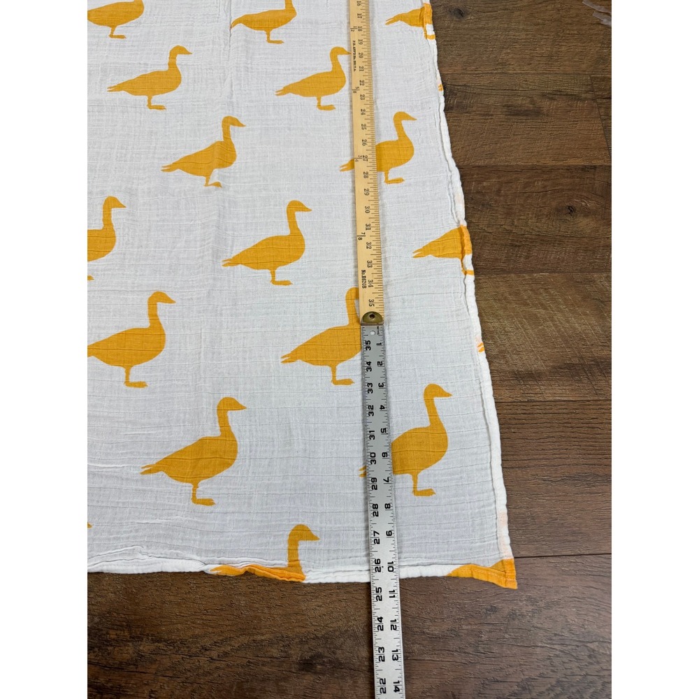 SoHa Living Cotton Muslin Baby Blanket Duck Print Yellow‎ White 47x47